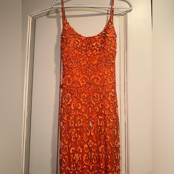 Rachel Allan Orange Size 4 Prom Dress - Picture 10 of 14